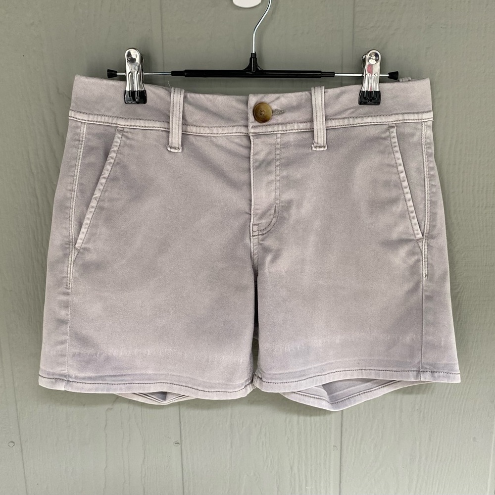 American Eagle Outfitters High Stretch Gray Shorts 4 AE AEO